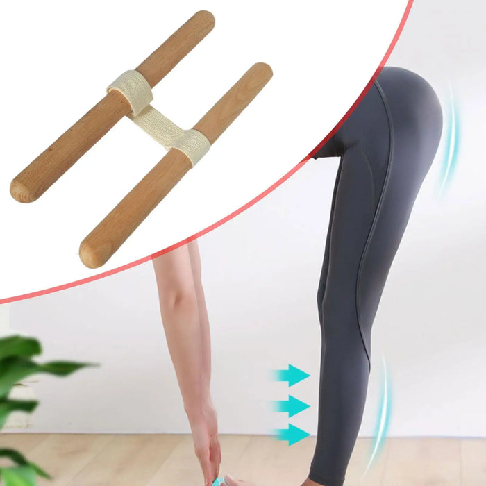 Wooden Handle Stretch Strap for Yoga & Home Workout