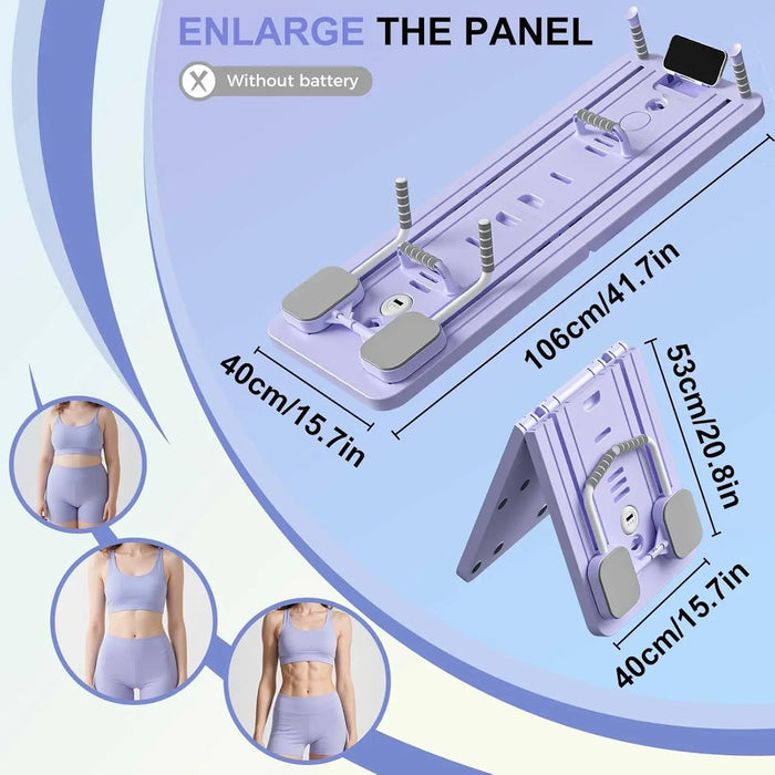 Pilates Ab Workout Board with Resistance Bands for Home Fitness