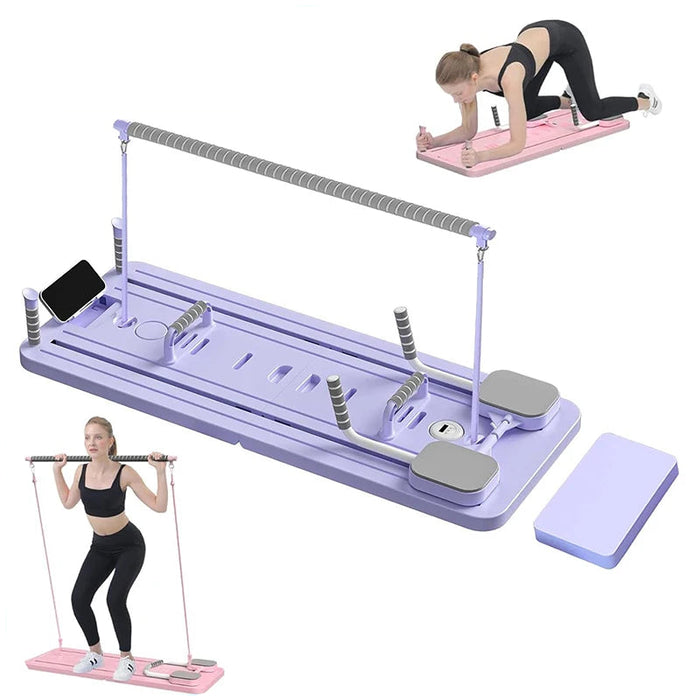 Pilates Ab Workout Board with Resistance Bands for Home Fitness