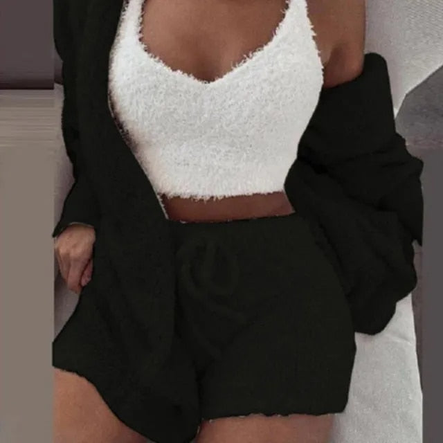 SnuggleSoft Fleece Loungewear Short Set