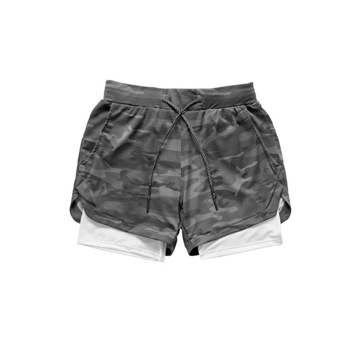 Men's 2-In-1 Camo Sports Shorts - Flamin' Fitness