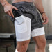 Men's 2-In-1 Camo Sports Shorts - Flamin' Fitness