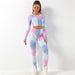 Two-Tone Tie-Dye Gym Leggings - Flamin' Fitness