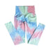 Two-Tone Tie-Dye Gym Leggings - Flamin' Fitness