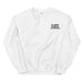 White Embroidered Logo Sweatshirt - Flamin' Fitness